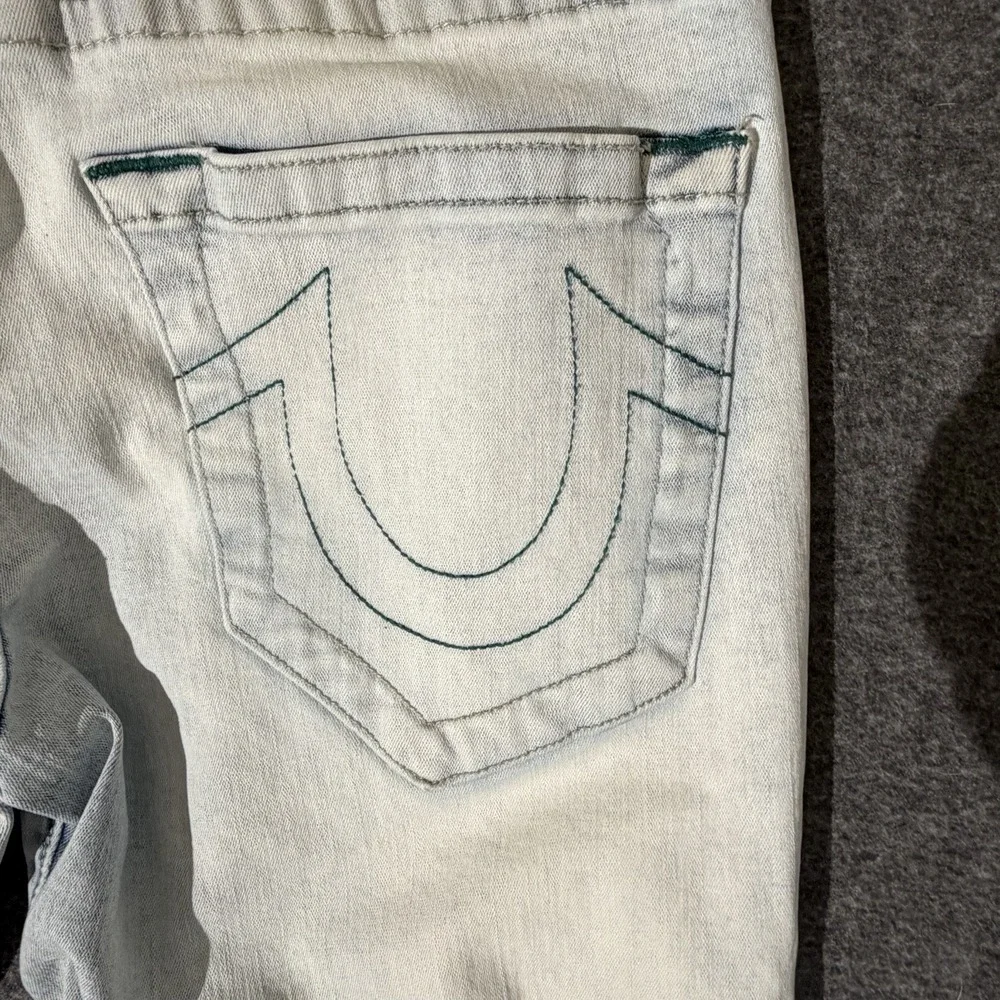 True Religion Ricky Relaxed Straight Jeans faded light wash denim SZ 30/32